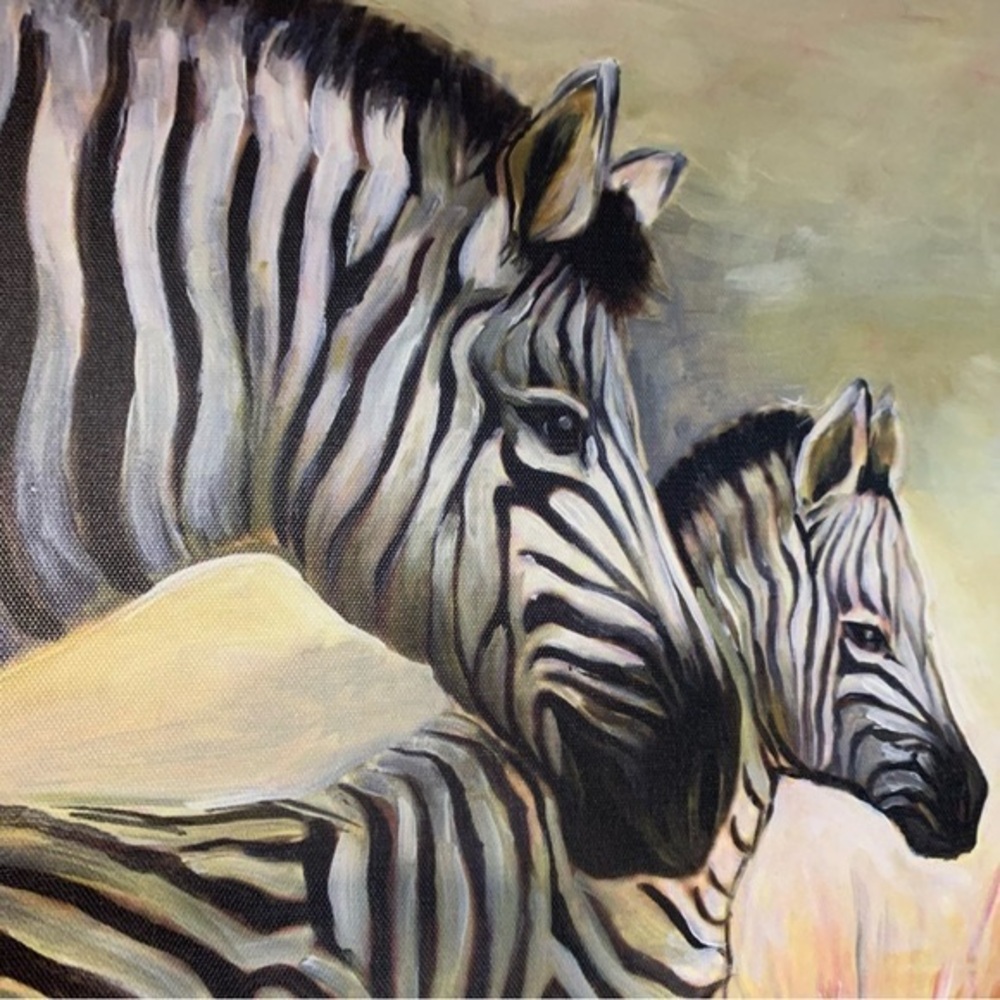 Set of 2 wildlife prints on canvas